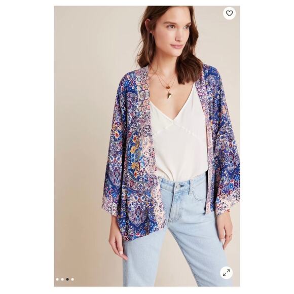 Anthropologie Tops - Anthropologie Kachel Jasmine Floral Kimono